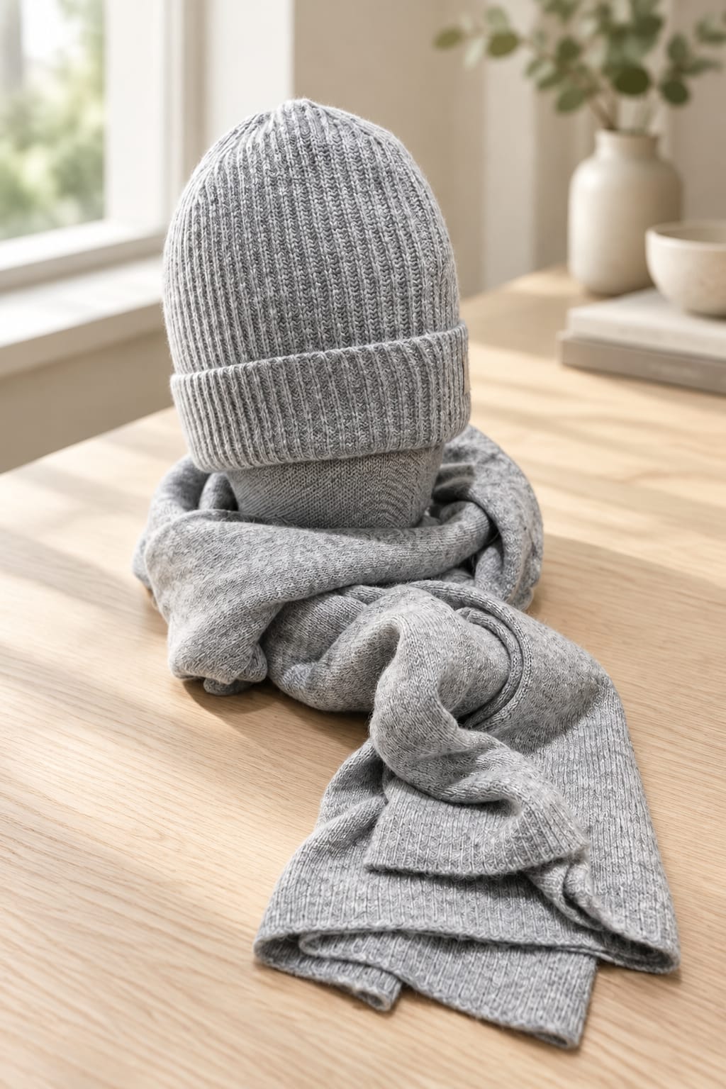 Cuffia in cashmere grigia BAHOBAB W400