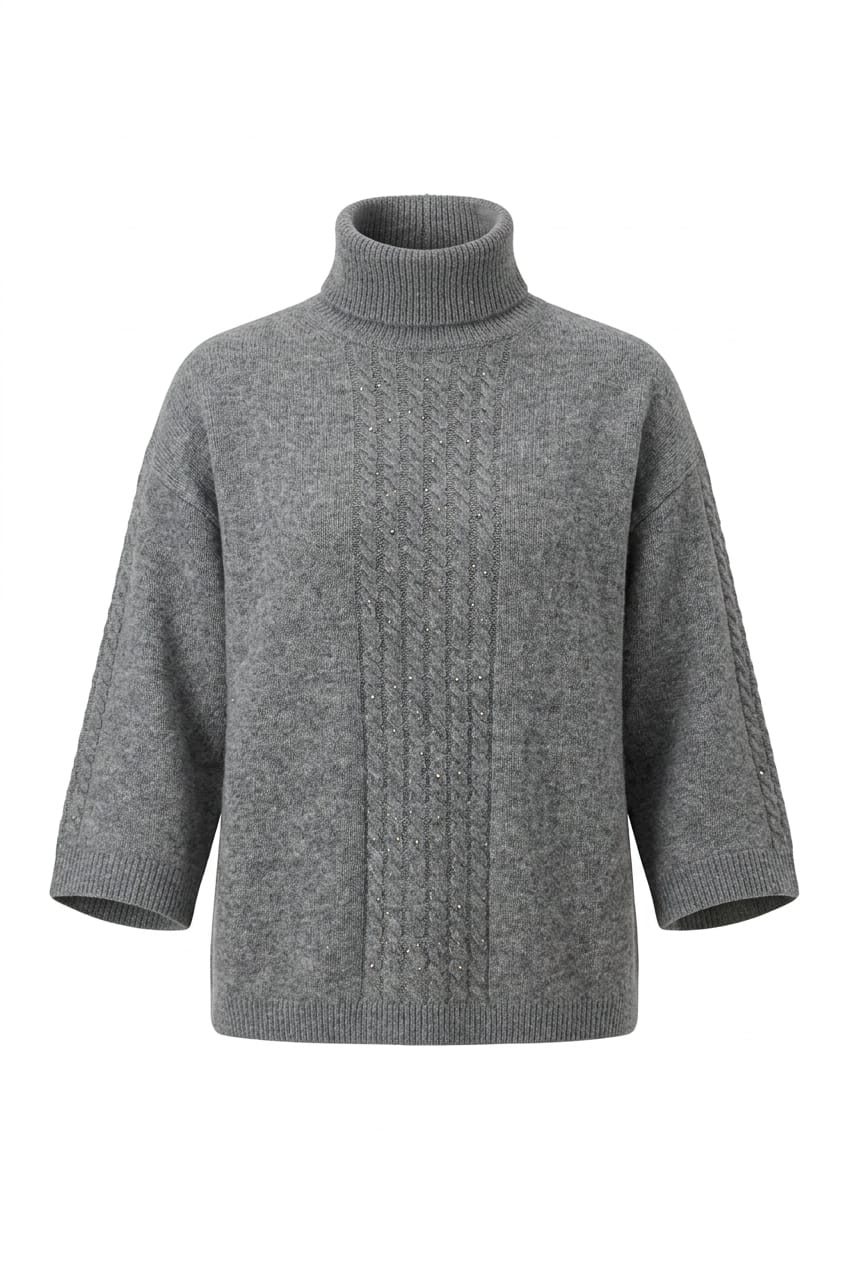 Dolcevita con trecce e lurex EMME EMMCAMERA