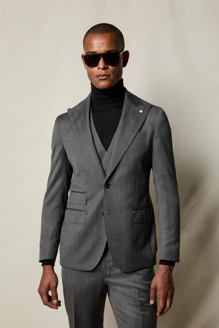 Abito spigato grigio LBM1911 53522