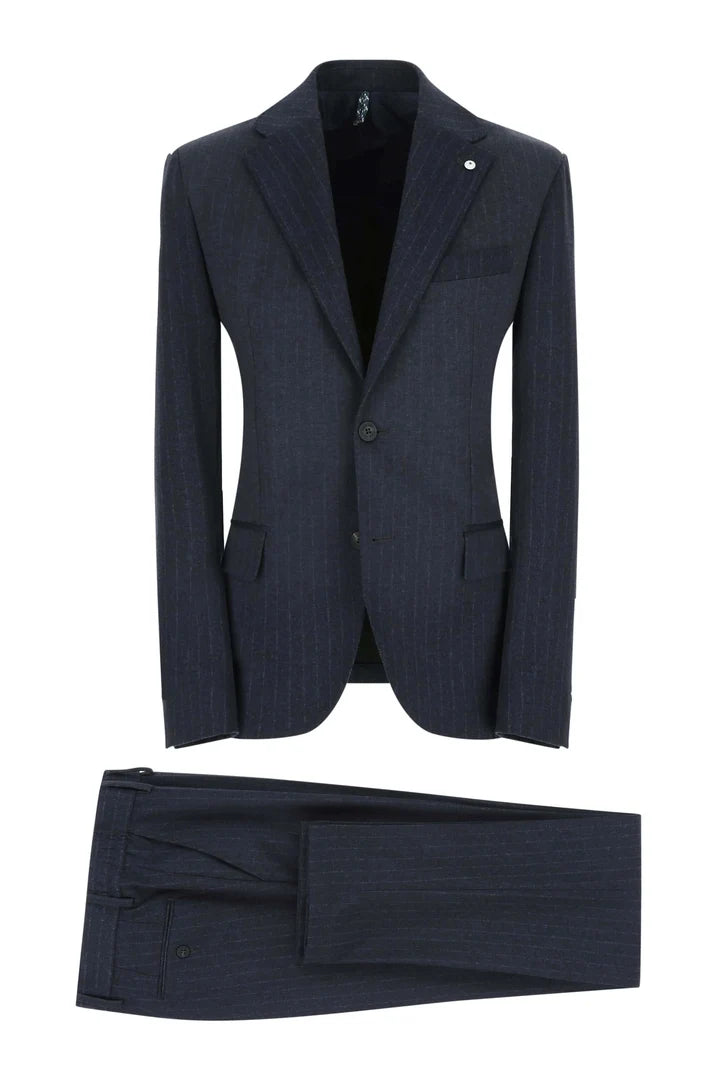 Abito in jersey blu LBM1911 65723