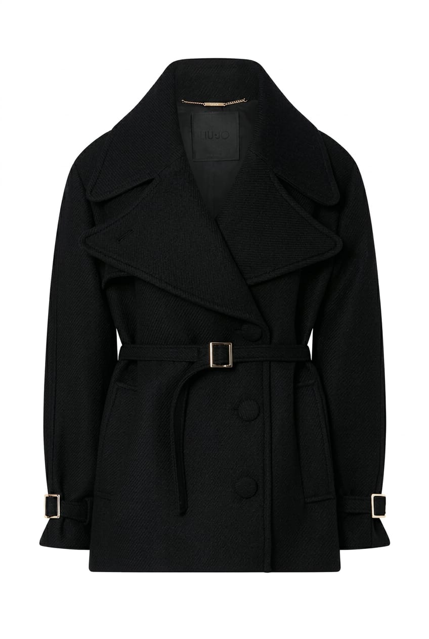 Cappotto in lana con cintura LIUJO CF6049