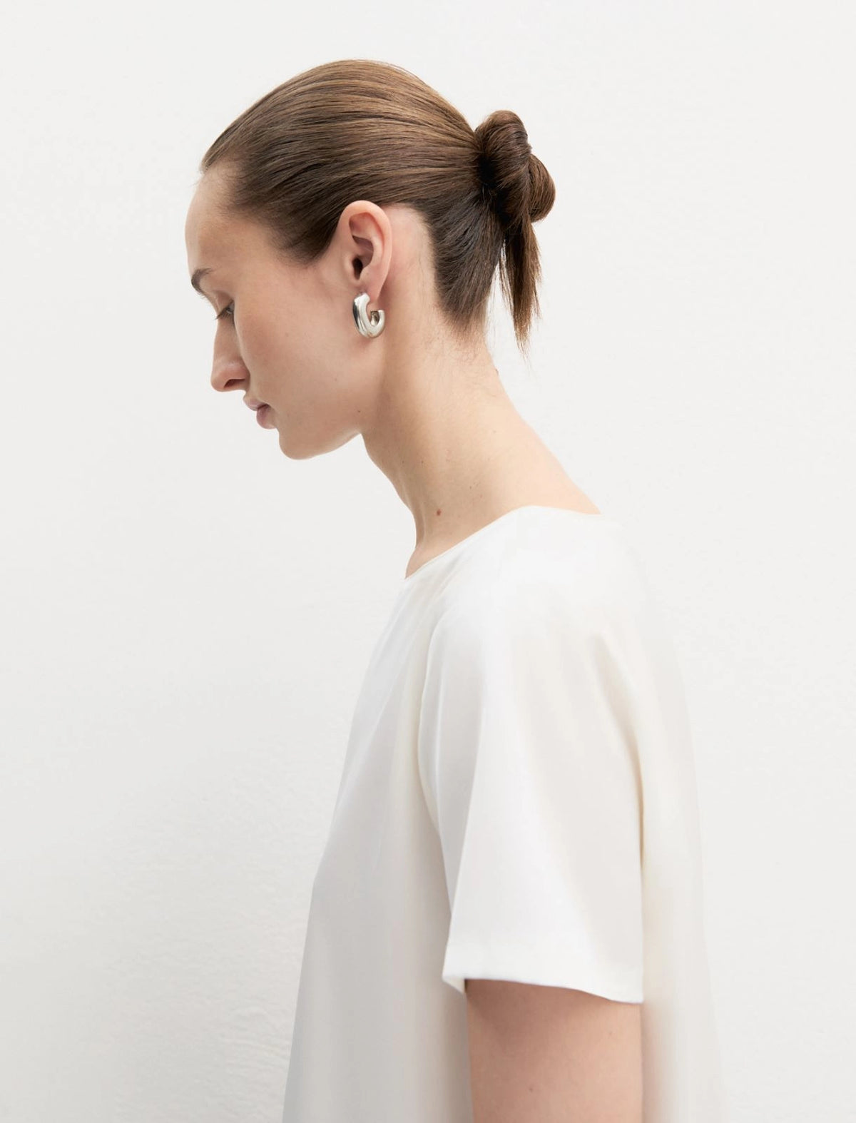 Blusa a maniche corte in raso EMME EMMPANTEON