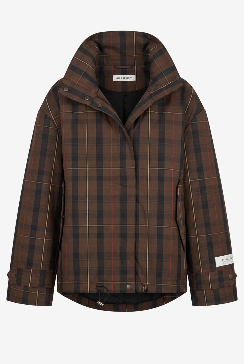 Trench corto in check NOUMENO CONCEPT J85