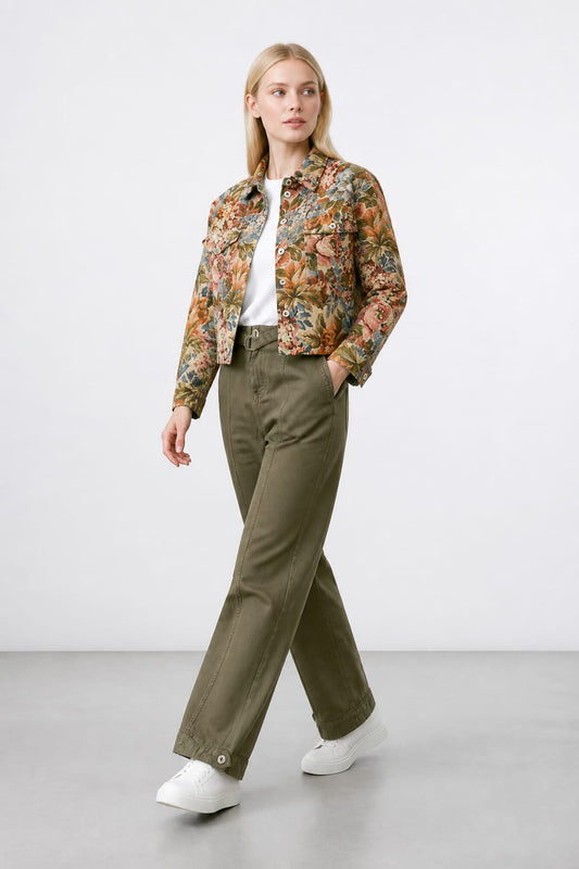 Giacca camicia stampa floreale NOUMENO CONCEPT J92