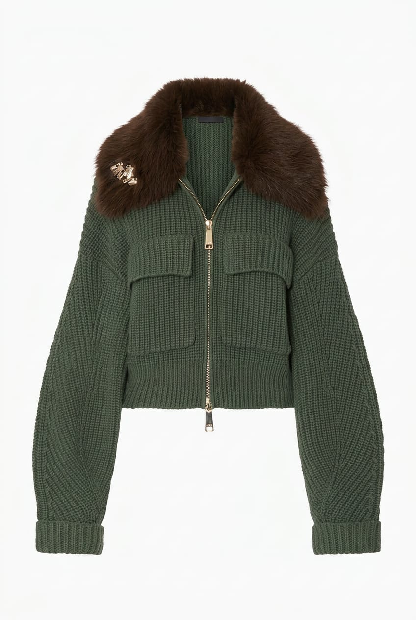 Bomber in lana collo teddy LIU JO CF6038