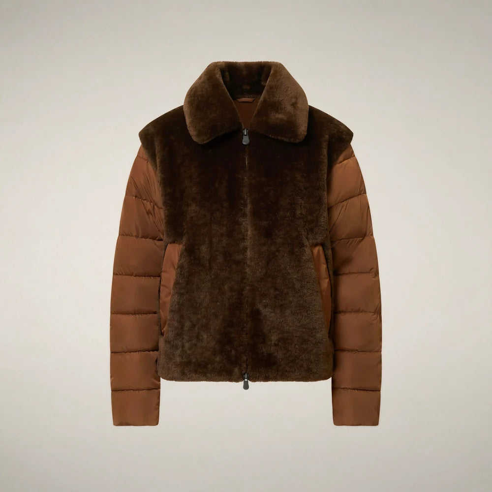 Piumino con ecopelliccia SAVETHEDUCK HANA
