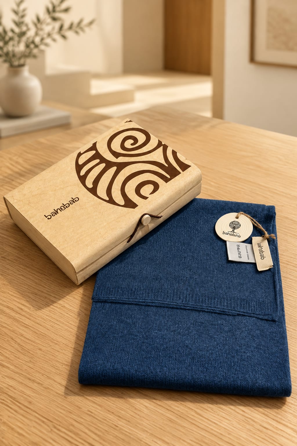 Sciarpa in cashmere denim BAOBAB W410