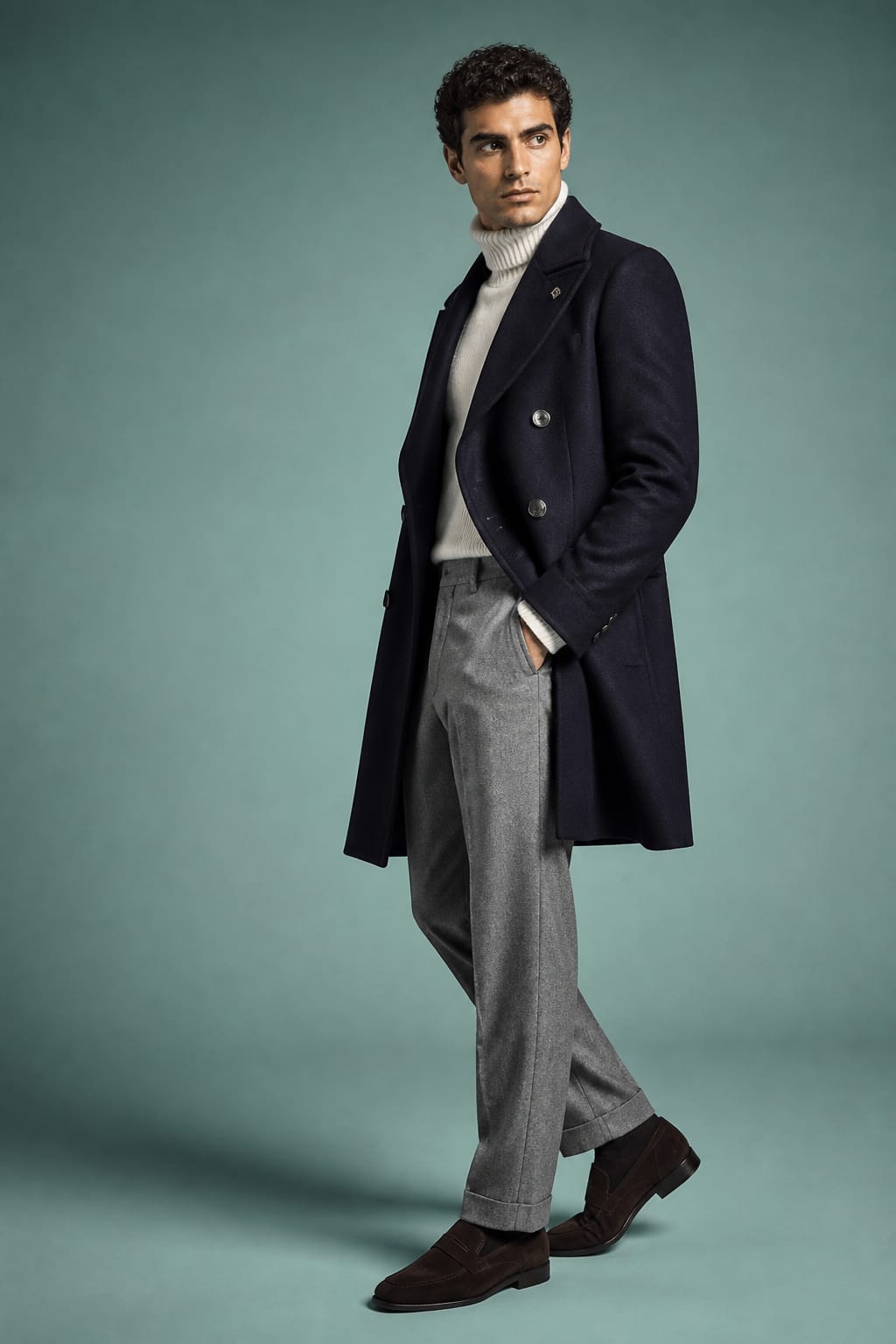 Cappotto doppio petto blu BRERAS MILANO CC1