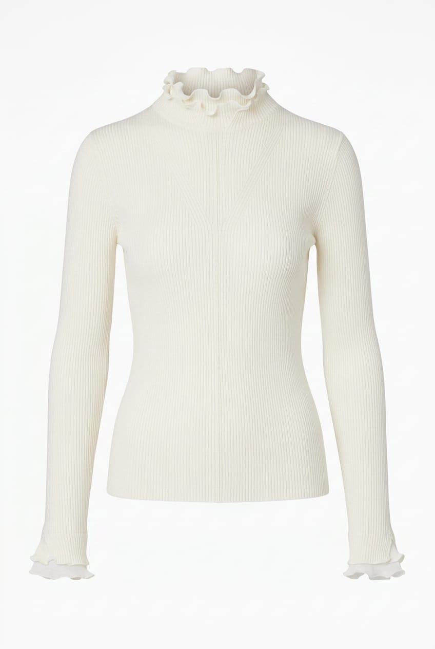 Lupetto in lana con rouches LIUJO CF6043