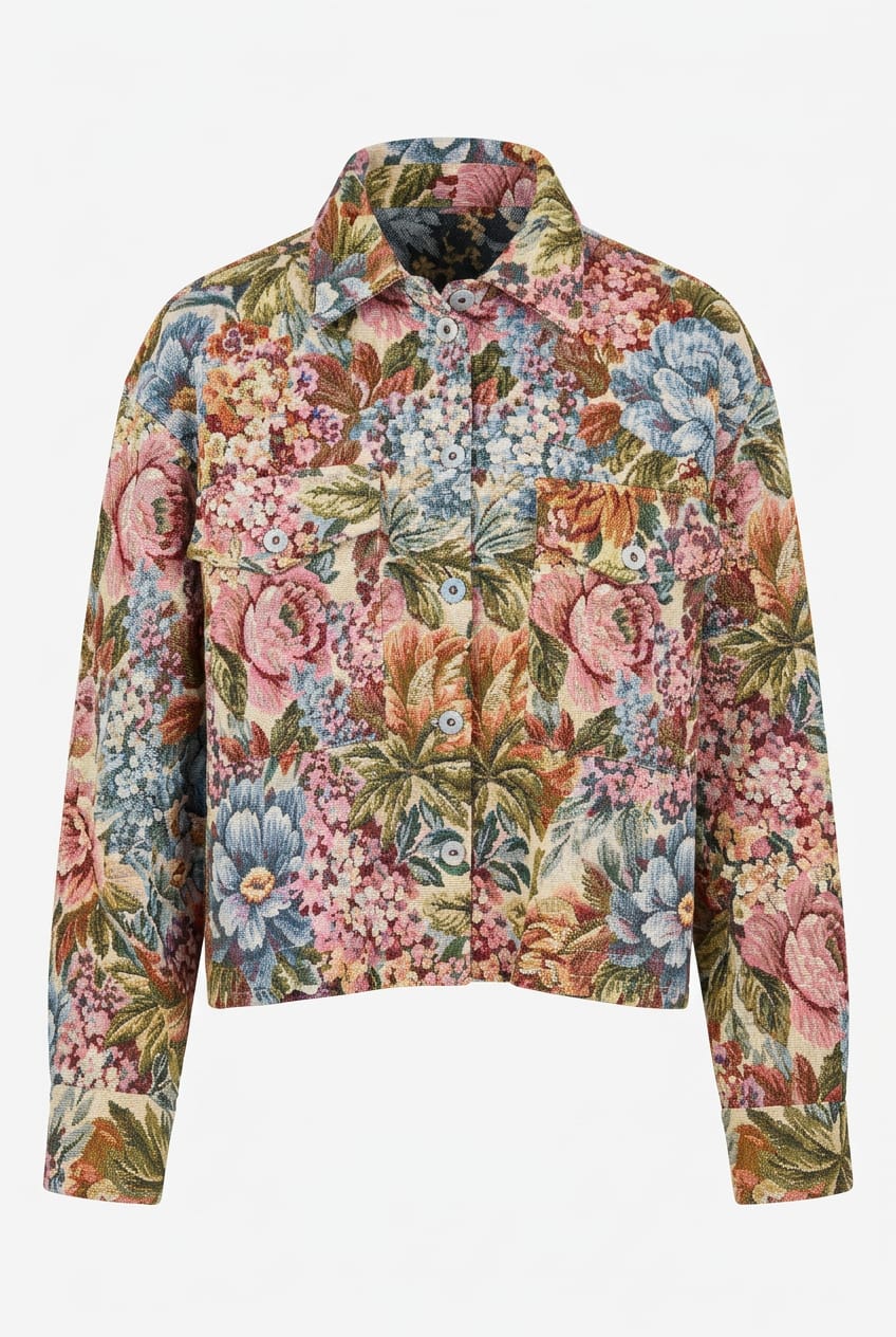 Giacca camicia stampa floreale NOUMENO CONCEPT J92