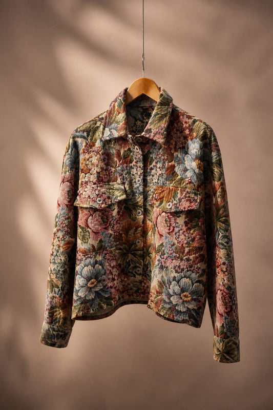 Giacca camicia stampa floreale NOUMENO CONCEPT J92