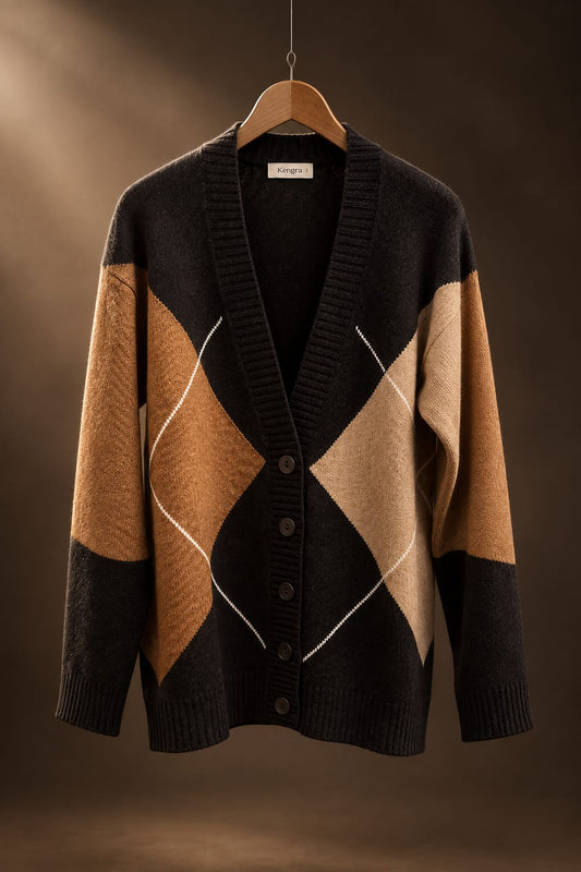 Cardigan a rombi con intarsi KANGRA 460004
