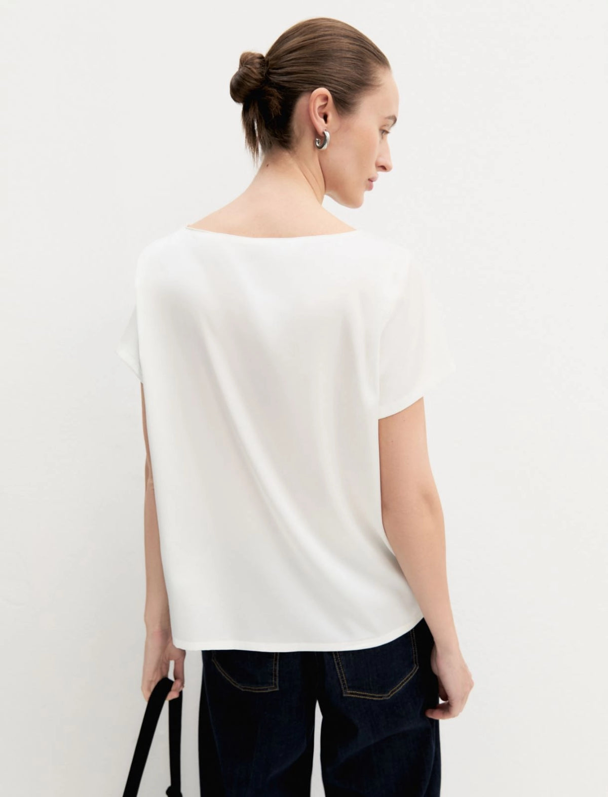 Blusa a maniche corte in raso EMME EMMPANTEON