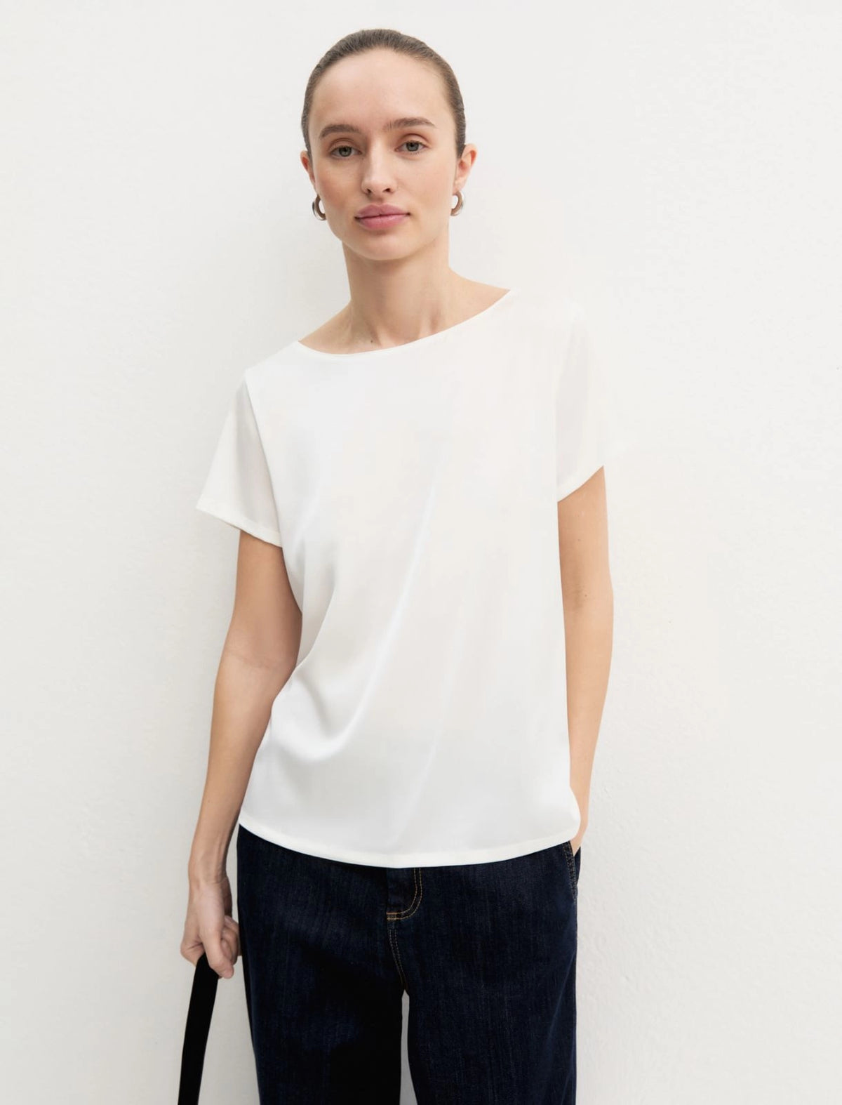 Blusa a maniche corte in raso EMME EMMPANTEON