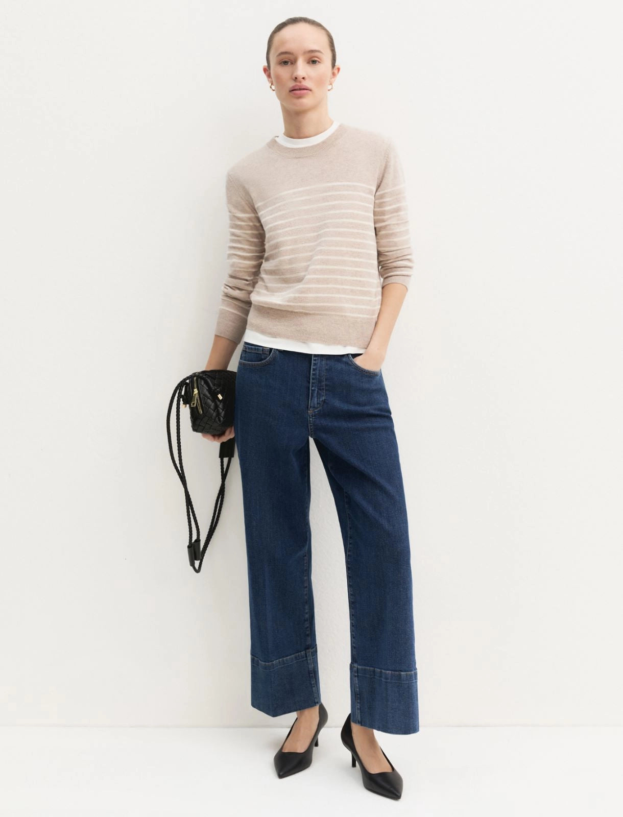 Maglia in lana e cashmere beige EMME EMMLACCIO