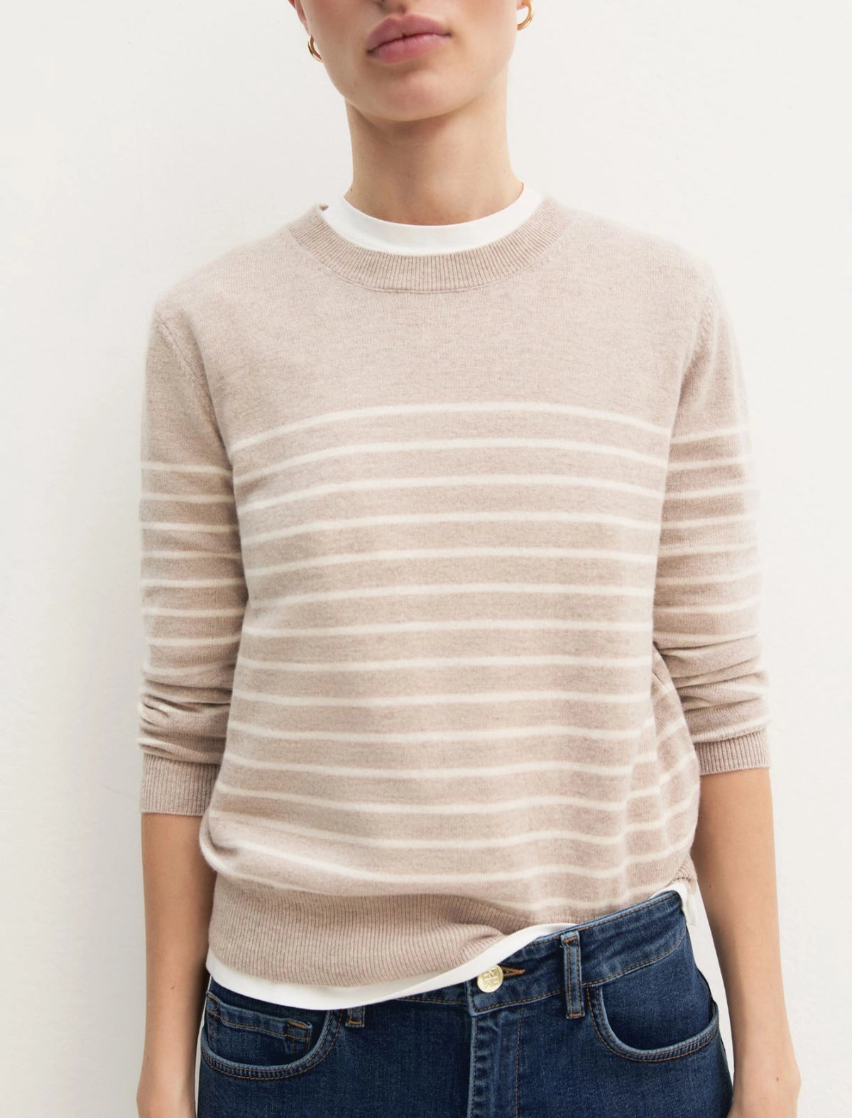 Maglia in lana e cashmere beige EMME EMMLACCIO