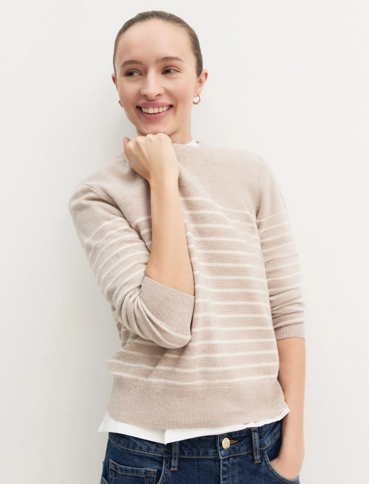 Maglia in lana e cashmere beige EMME EMMLACCIO