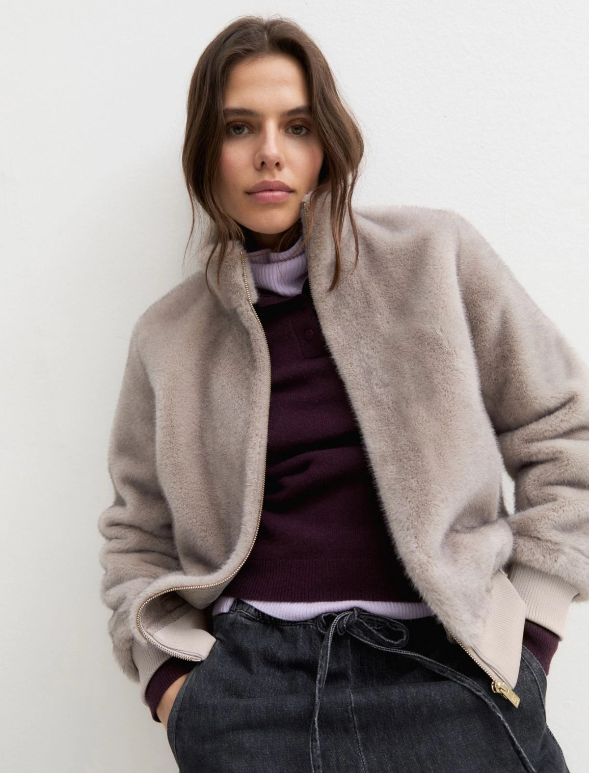 Bomber in tessuto furry EMME EMMPATIO