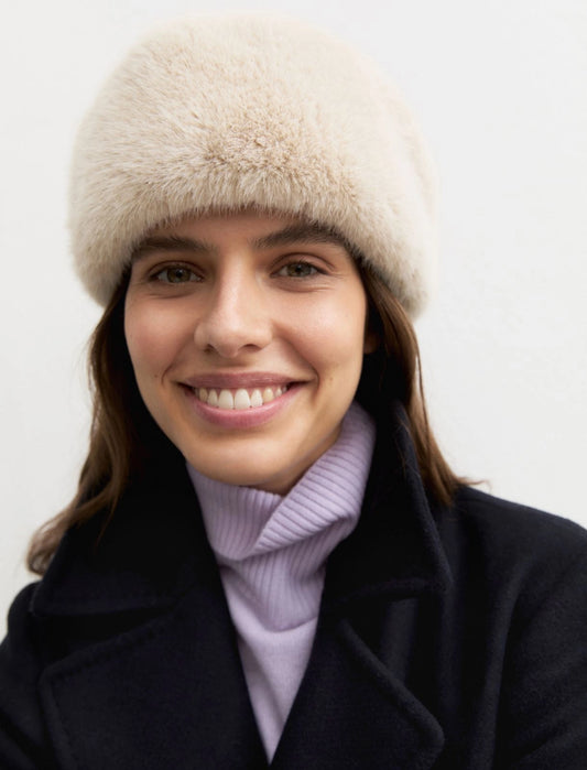 Berretto con bordo furry EMME EMMOLIVETO
