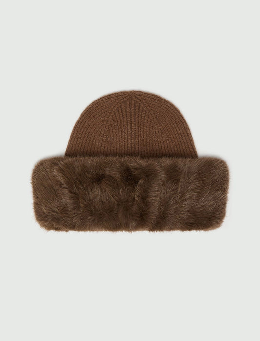 Berretto con bordo furry EMME EMMOLIVETO