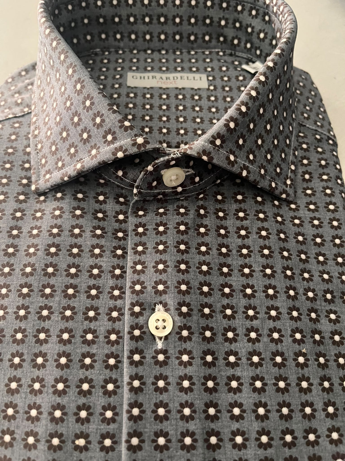 Camicia fantasia grigia GHRARDELLI NEXT FR387