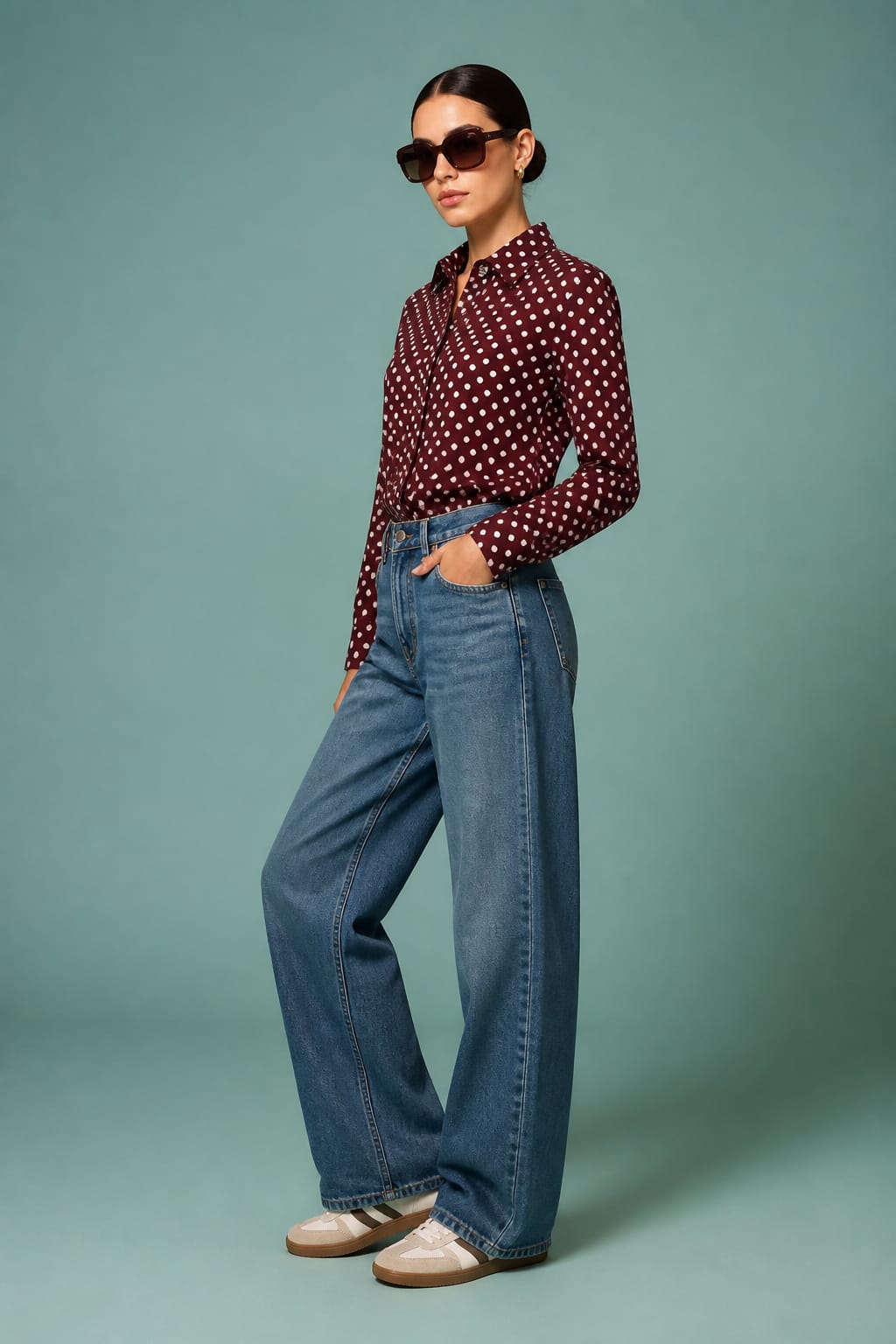 Camicia a pois tessuto next GHIRARDELLI DTE223