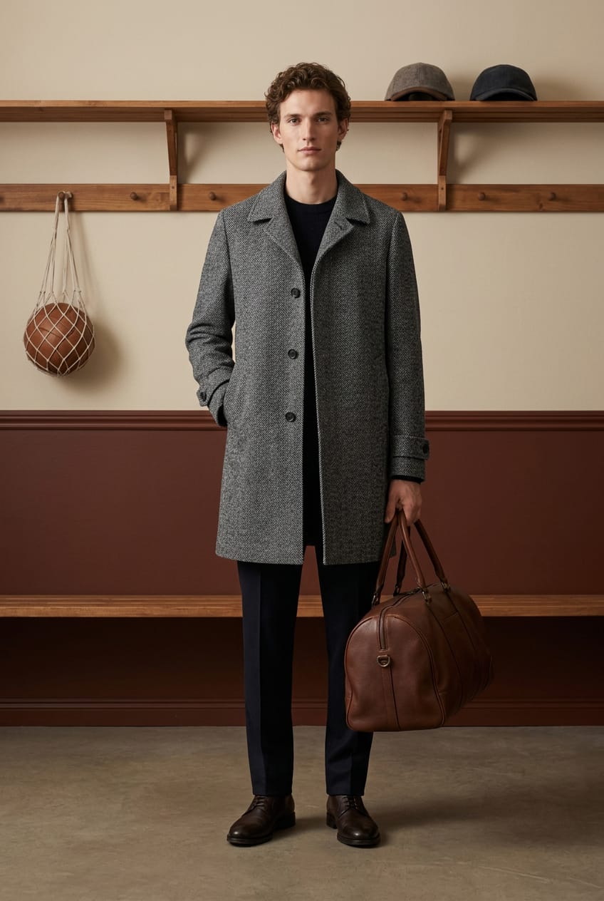 Cappotto spinato in pura lana BRERAS MILANO C14