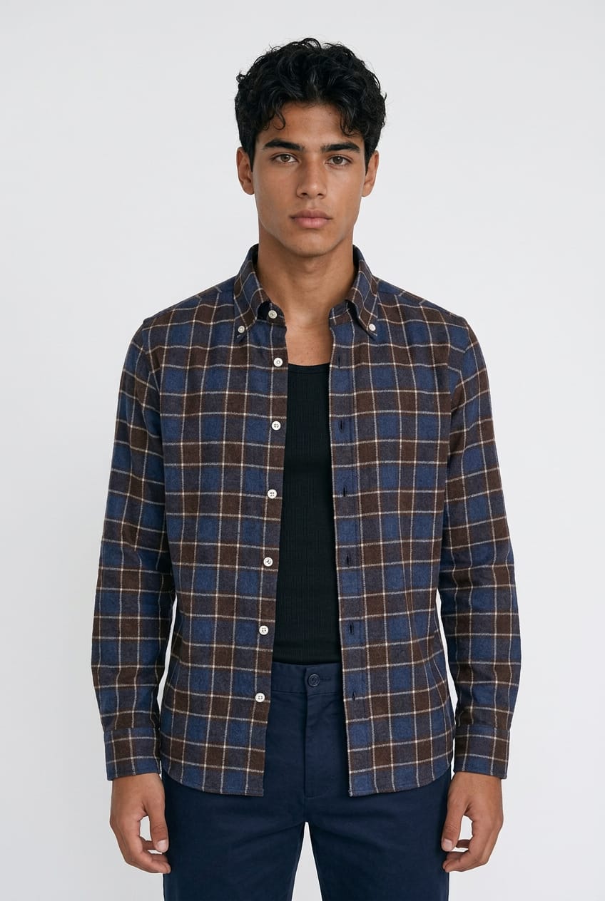 Camicia button down quadri GHIRARDELLI P4122