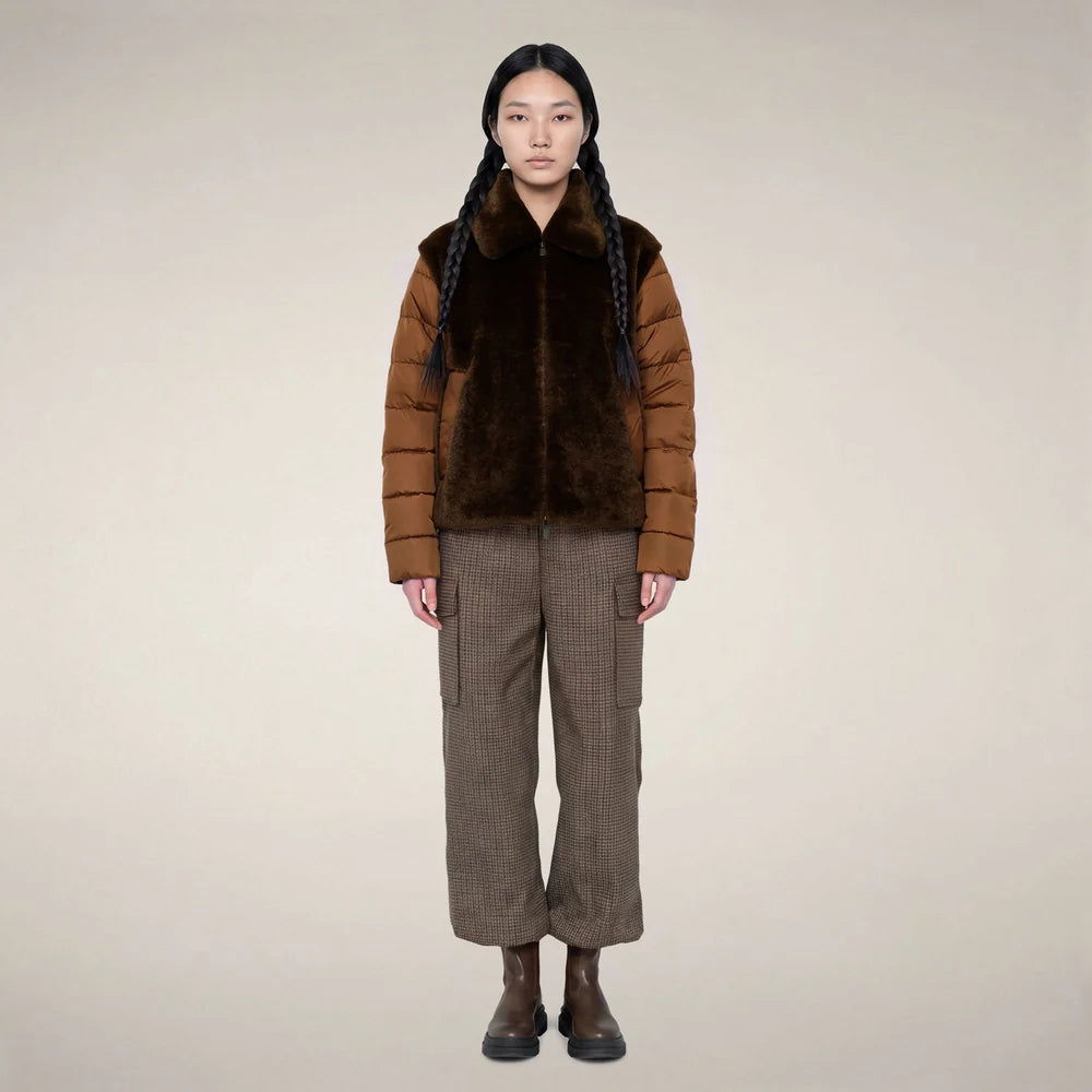 Piumino con ecopelliccia SAVETHEDUCK HANA