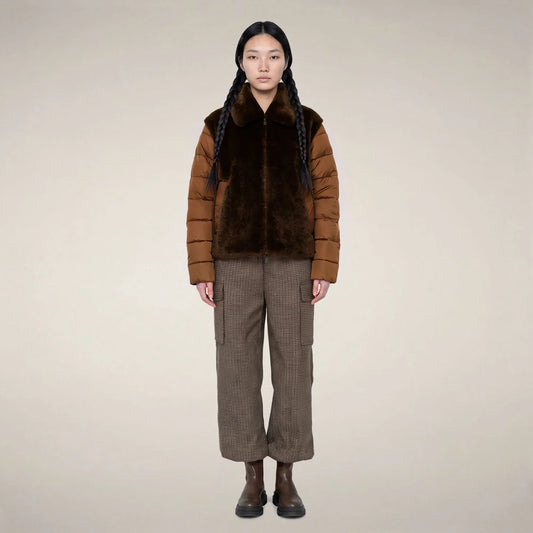 Piumino con ecopelliccia SAVETHEDUCK HANA