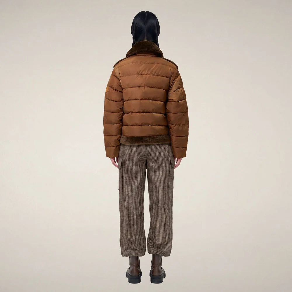 Piumino con ecopelliccia SAVETHEDUCK HANA