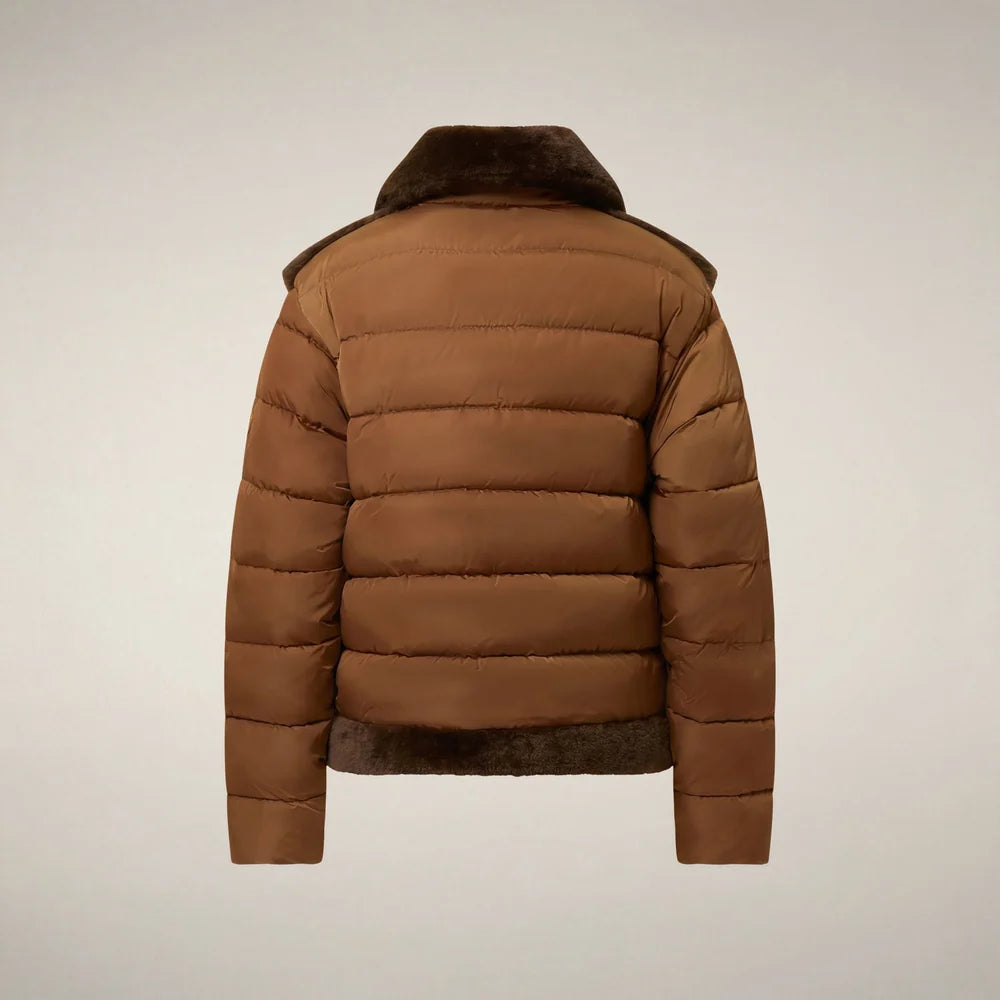 Piumino con ecopelliccia SAVETHEDUCK HANA
