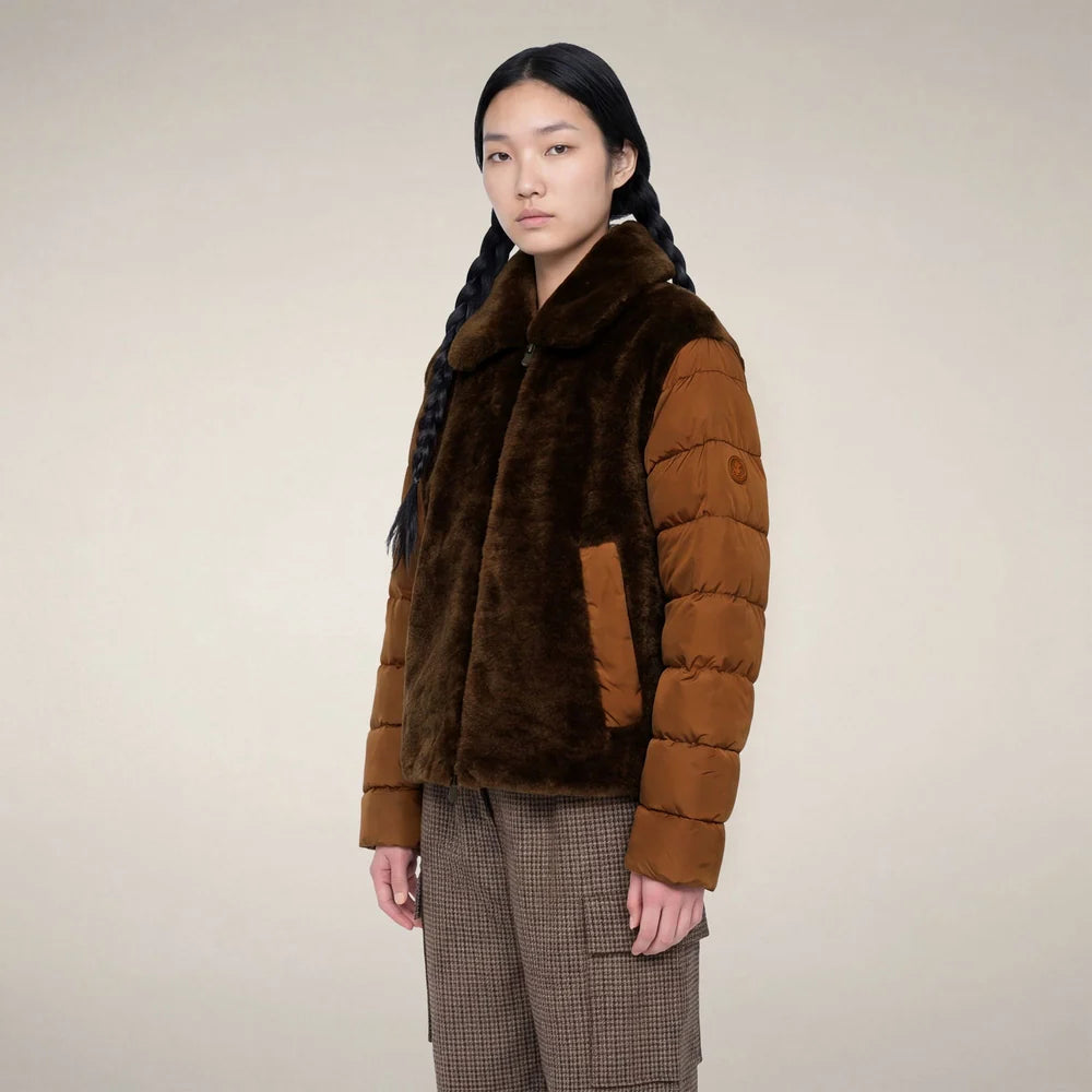Piumino con ecopelliccia SAVETHEDUCK HANA