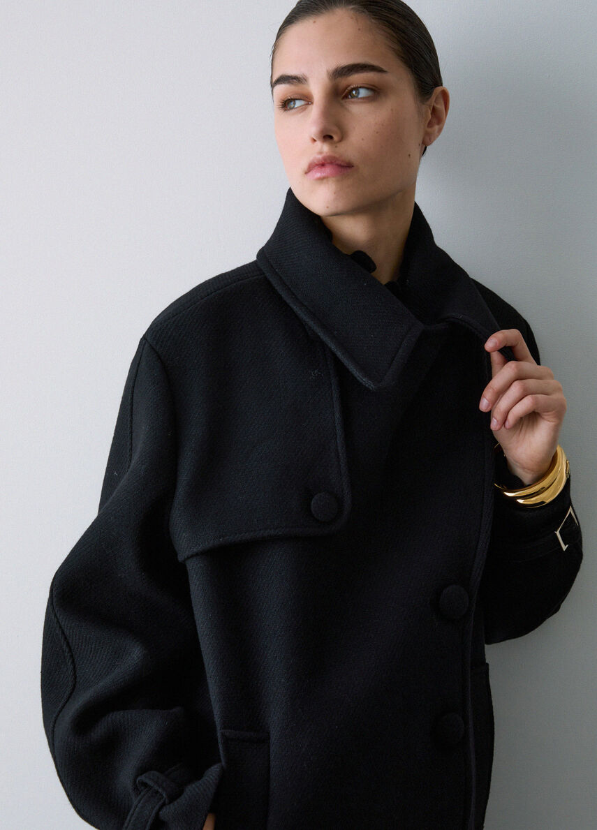 Cappotto in lana con cintura LIUJO CF6049