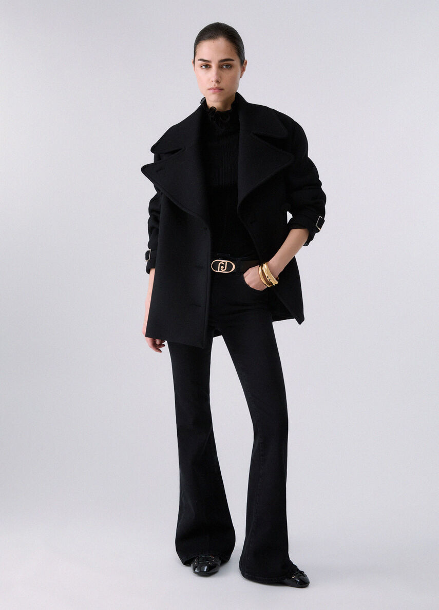 Cappotto in lana con cintura LIUJO CF6049