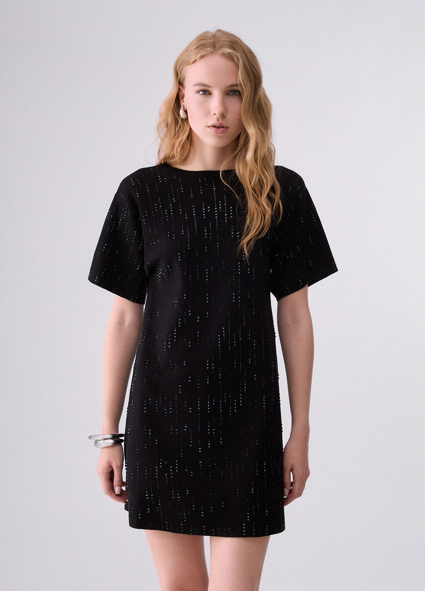 Abito in maglia con strass LIU JO CF6162