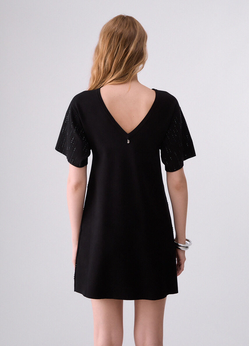Abito in maglia con strass LIU JO CF6162