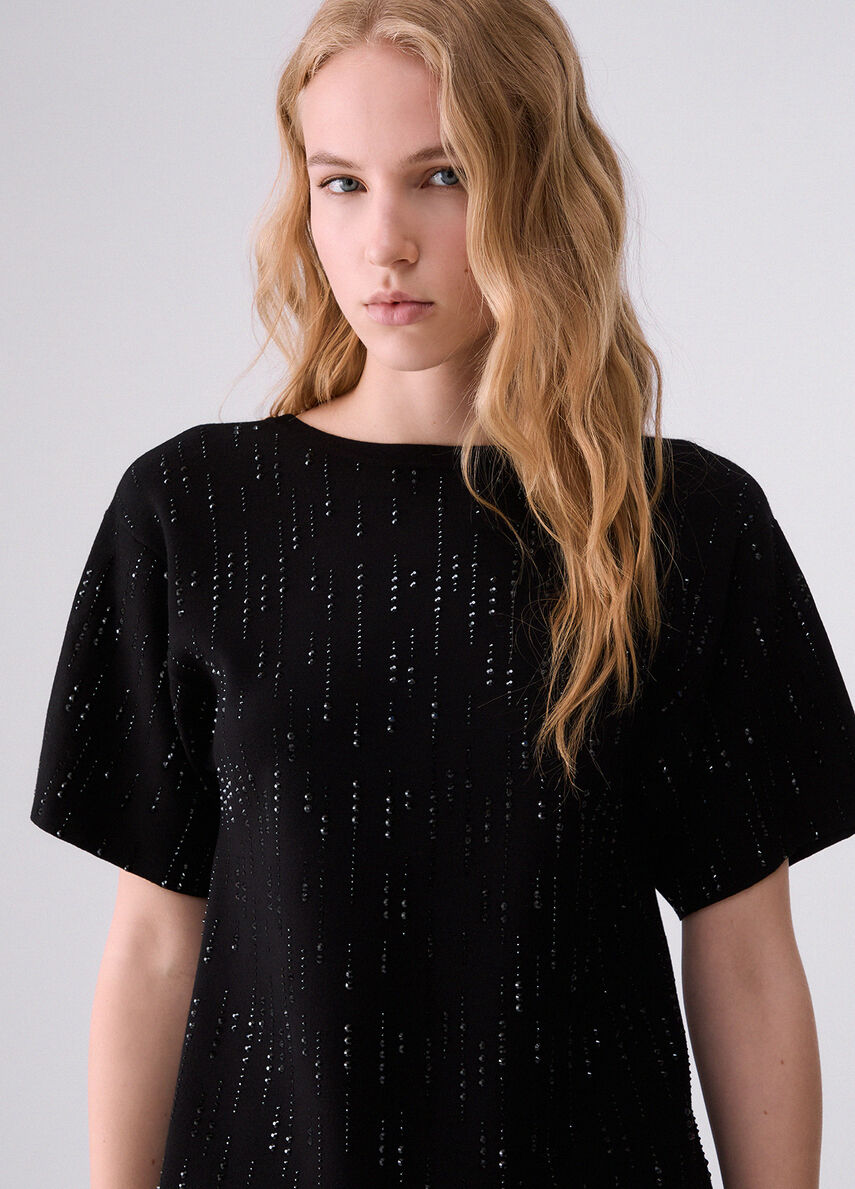 Abito in maglia con strass LIU JO CF6162