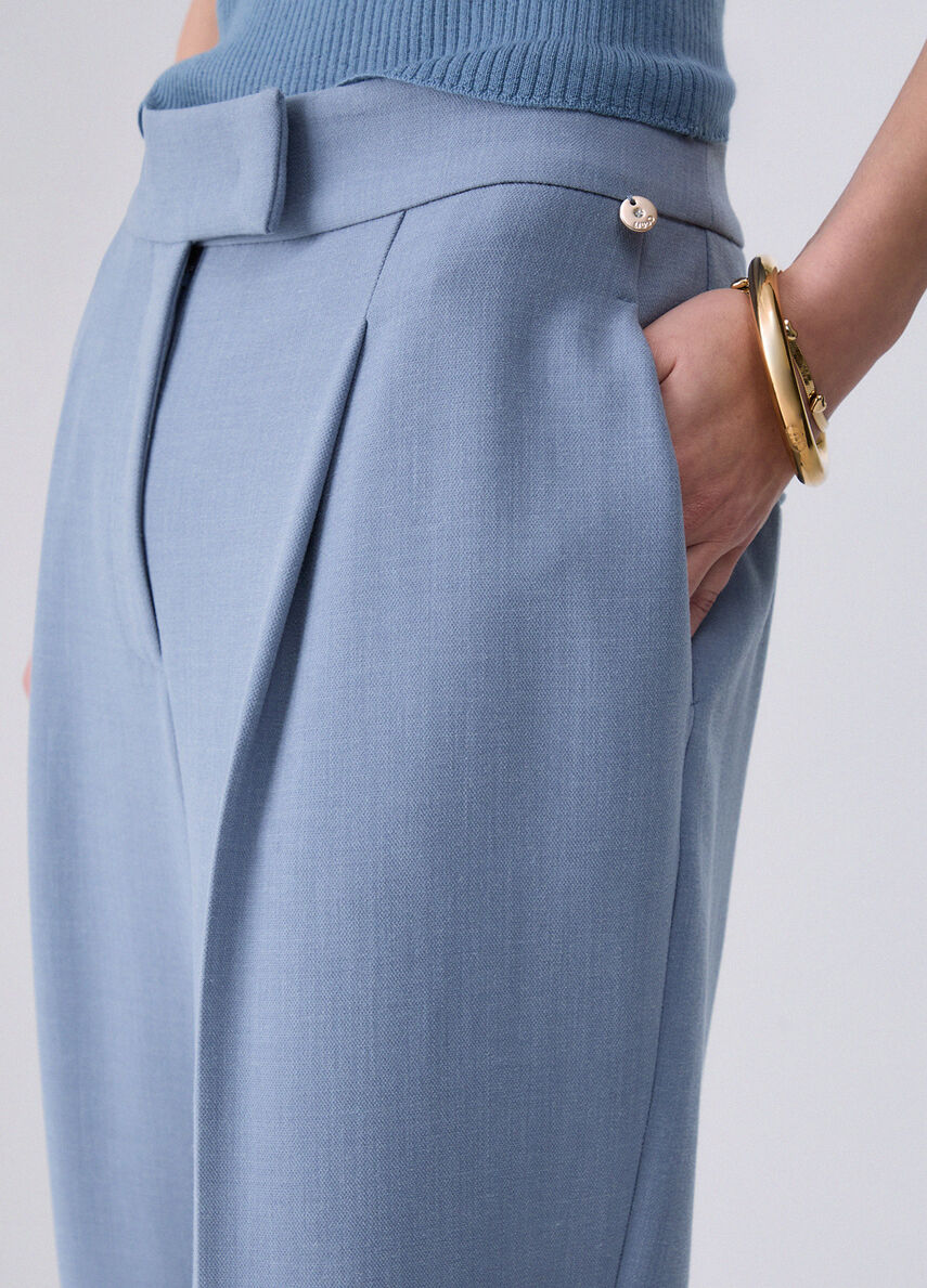 Pantalone con risvolto LIUJO CF6172