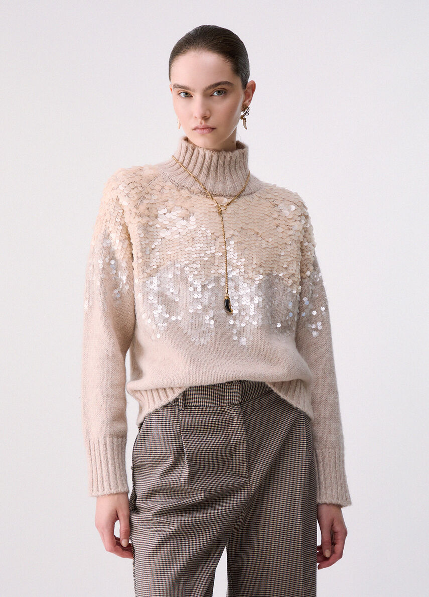 Maglia con paillettes LIUJO CF6258