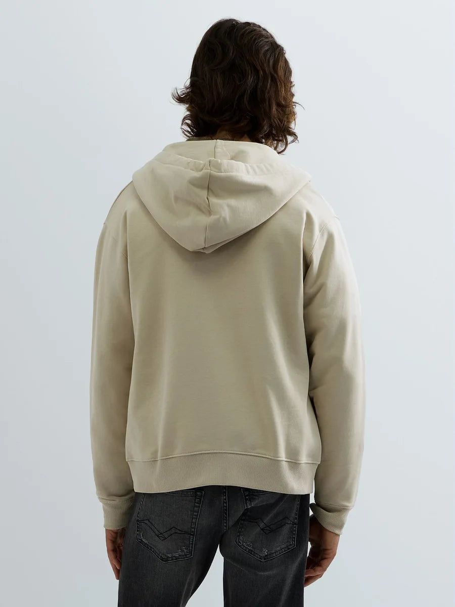 Felpa in cotone con zip e cappuccio REPLAY 7242OW