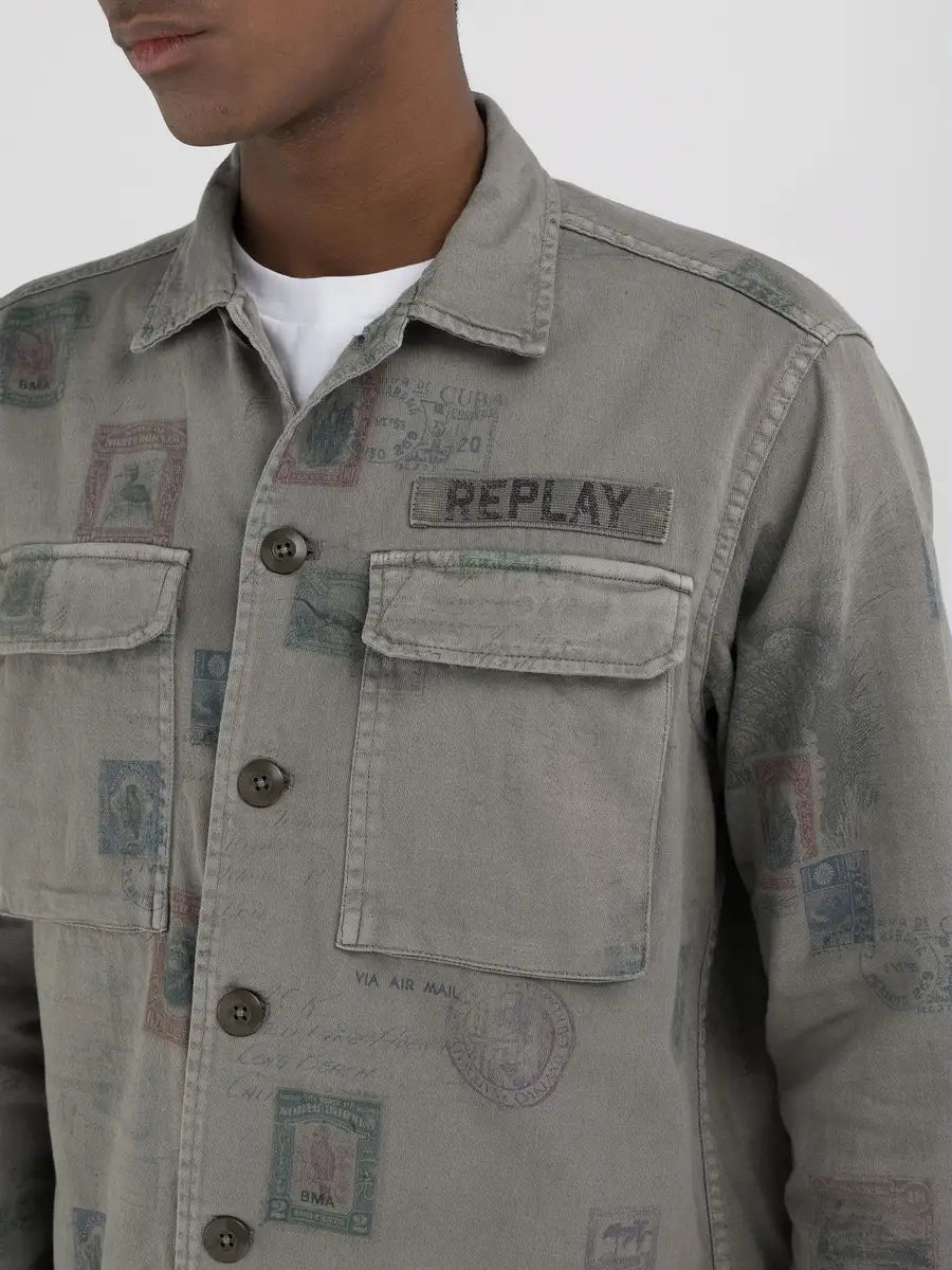 Overshirt con stampa REPLAY M8366A