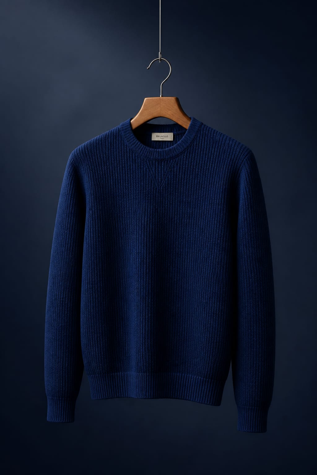 Girocollo a coste blu denim FERRANTE 22121