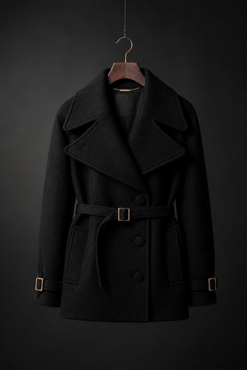 Cappotto in lana con cintura LIUJO CF6049