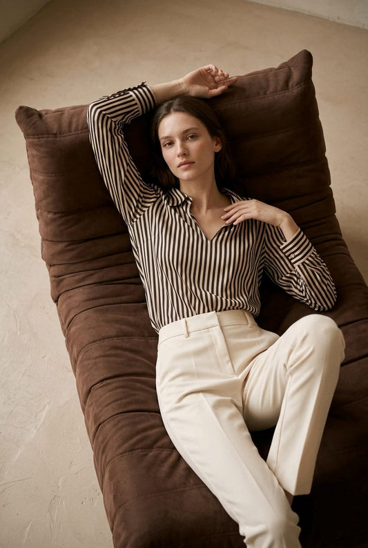 Camicia rigata in viscosa DIANA GALLESI 2108