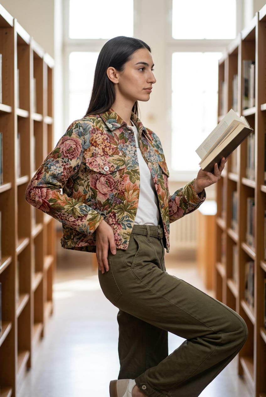Giacca camicia stampa floreale NOUMENO CONCEPT J92