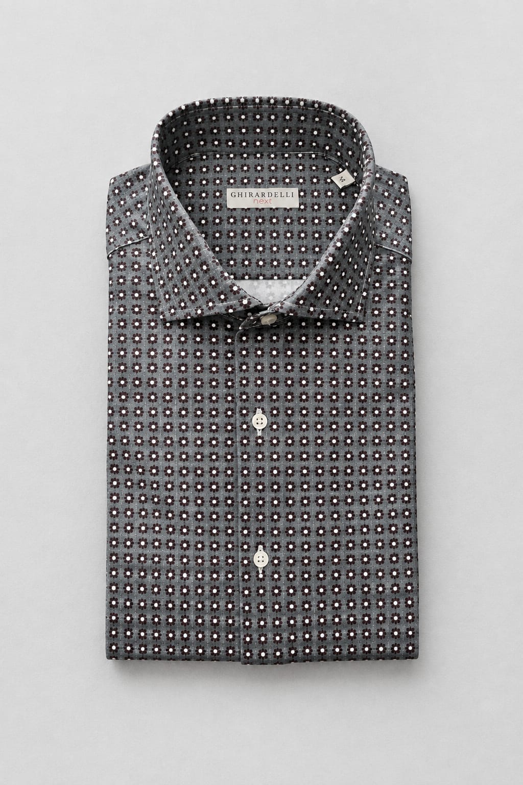 Camicia fantasia grigia GHRARDELLI NEXT FR387