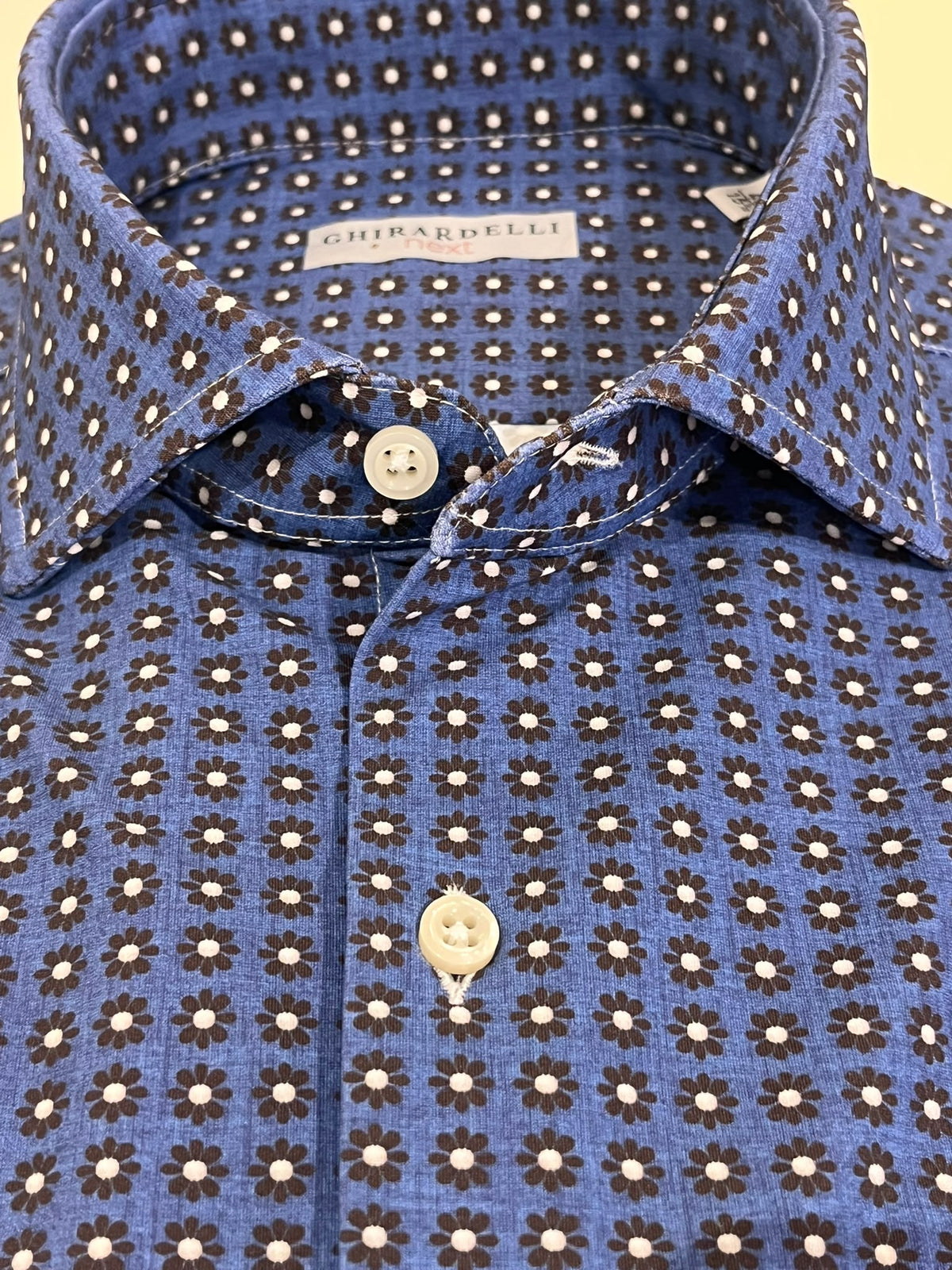Camicia fantasia blu GHIRARDELLI NEXT FR387
