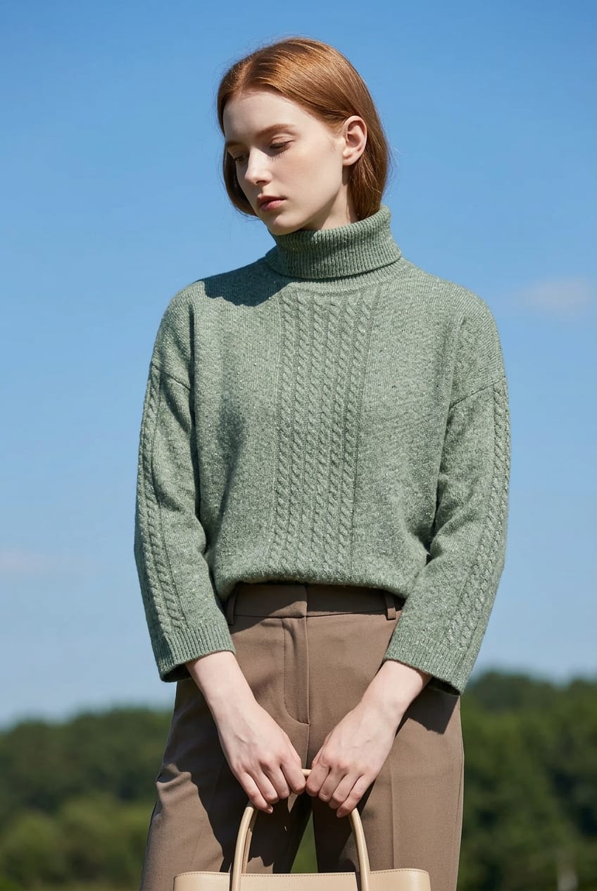 Dolcevita con trecce e lurex EMME EMMECAMERA