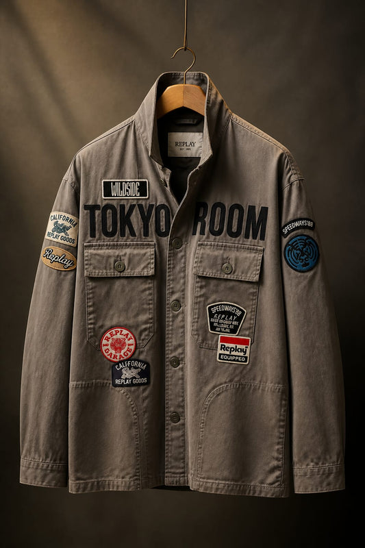 Giacca overshirt con patch REPLAY 00QWYW
